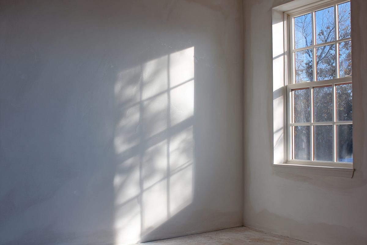 Interior wall primed and ready for final paint application, clean and smooth