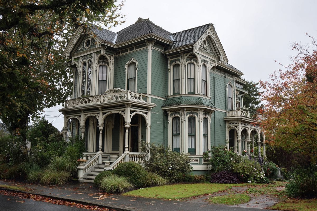 Exterior painting of Auburn craftsman home with wood siding and trim detail