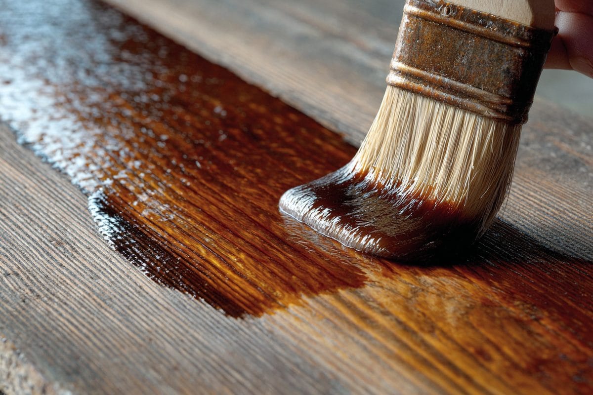 Cedar Deck Stain: Best Products and How to Apply 2 Cedar deck section showing tannin bleed-through (reddish discoloration) compared to properly stained cedar