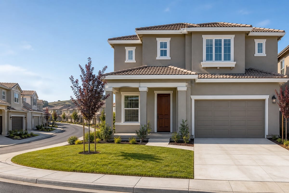 Modern home in Lincoln master-planned community with professional exterior painting