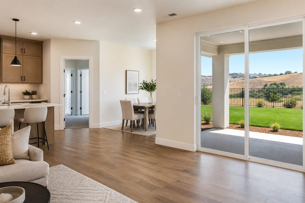 Interior painting in new Lincoln home showing color personalization