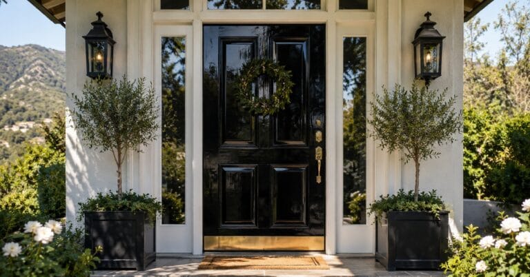 best paint black front door featured