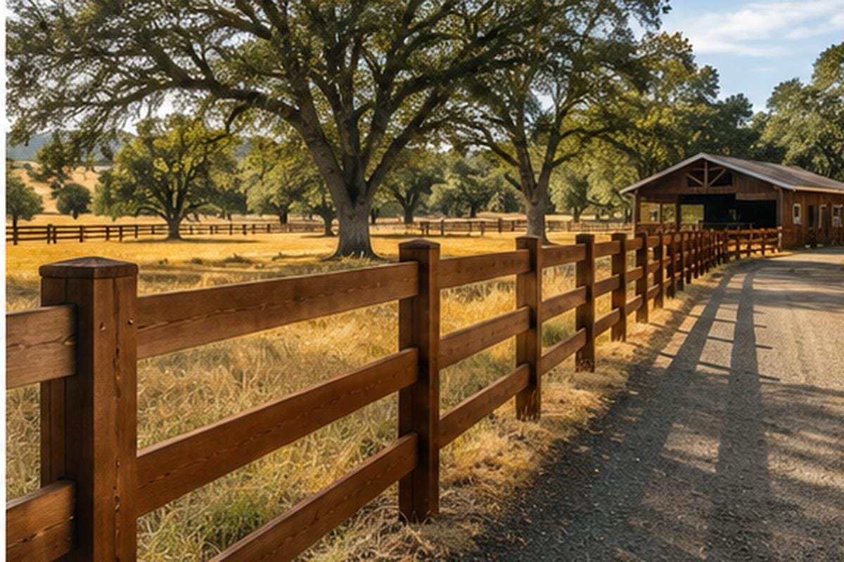 House Painters in Loomis CA: What Homeowners Need to Know 3 Professionally stained ranch fencing on Loomis property