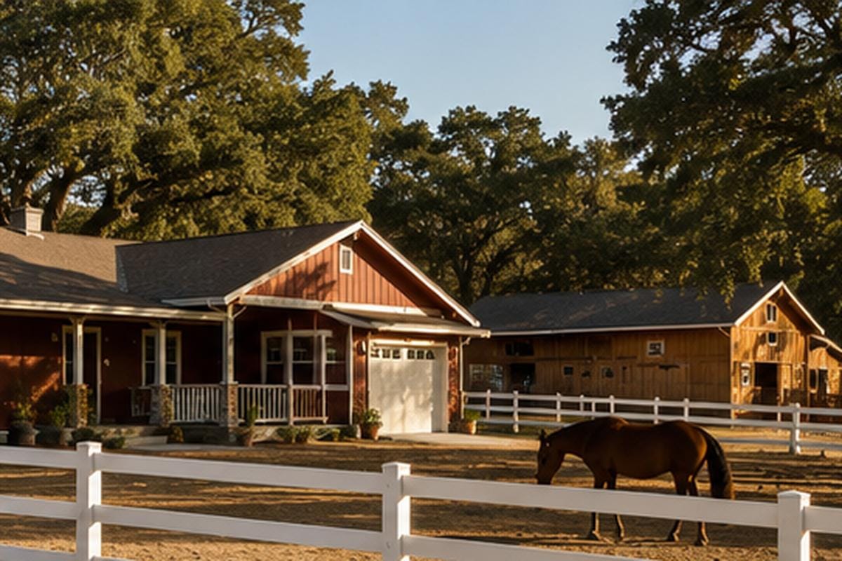 House Painters in Loomis CA: What Homeowners Need to Know 1 Professional exterior painting on Loomis horse property with fencing