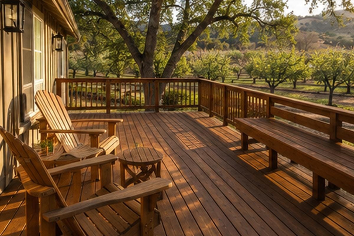 House Painters in Newcastle CA: Local Painting Services 3 Professionally stained wood deck in Newcastle showing quality finish