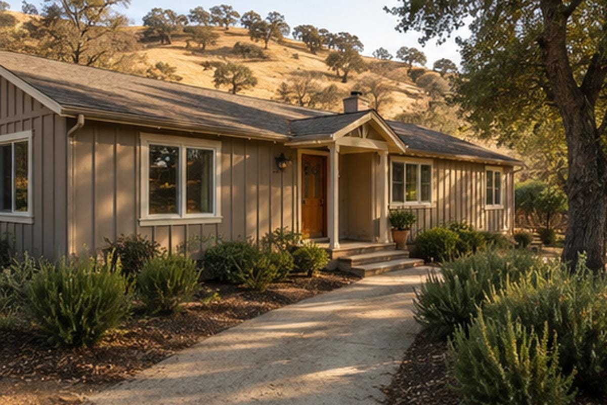 House Painters in Newcastle CA: Local Painting Services 2 Ranch-style Newcastle home with professionally painted exterior