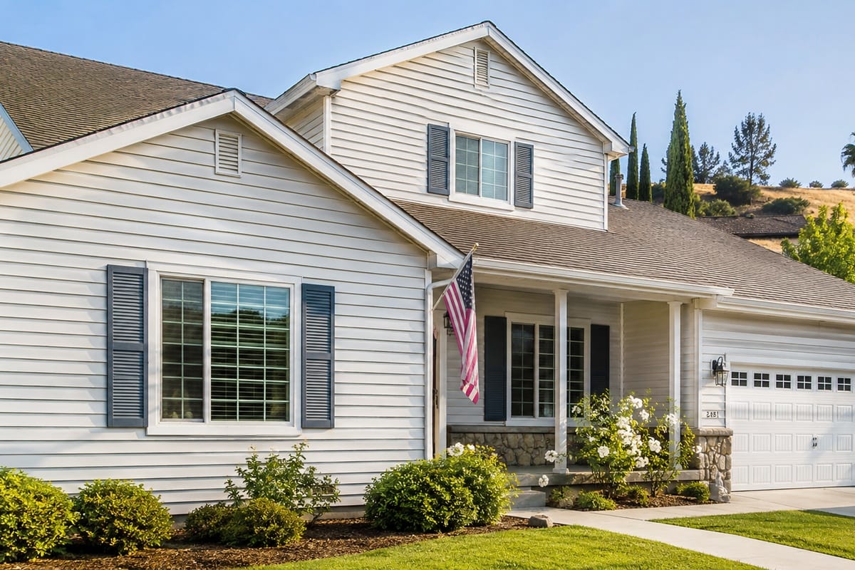 Can You Paint Vinyl Siding? What You Need to Know 4 Before and after transformation of painted vinyl siding project